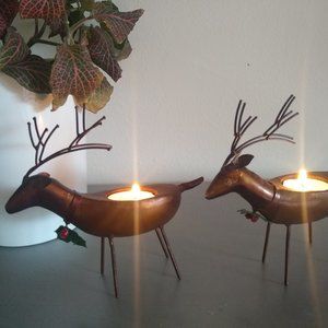 Christmas Reindeer Candle Holder